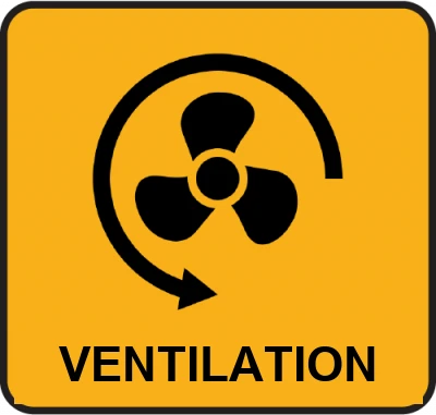 Ventilation — continuous air renewal in the storage areas